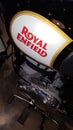 Bordeaux , Aquitaine / France - 12 19 2019 : logo sign Emblem of motorcycle Royal Enfield Bullet 500