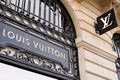 Bordeaux , Aquitaine / France - 10 10 2019 : Louis Vuitton Retail Store Exterior shop street logo