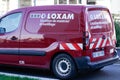 Bordeaux , Aquitaine / France - 11 13 2019 : Loxam rental car van company sign red industry rent