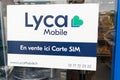 Lyca mobile logo text and brand sign of mobile virtual network operator lowcost in