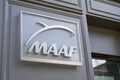 MAAF logo brand and text sign on facade office store insurance agency wall
