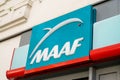 Maaf sign office store french insurance brand signage logo shop