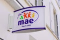 Bordeaux , Aquitaine / France - 07 17 2020 : mae logo and store sign of French multinational insurance for teacher