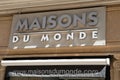 maisons du monde logo brand and text sign on store of shop french decoration chain