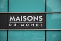 maisons du monde logo facade and text brand sign on store home furniture shop french