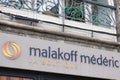 Malakoff Mederic sign Group insurance logo office French mutual sign store