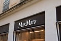 Max mara logo brand store and text sign women girls clothes and accessories shop