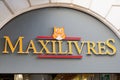 Maxilivres book library text brand French bookstore sign logo boutique books