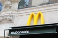 Bordeaux , Aquitaine / France - 05 16 2020 : McDonald brand shop restaurant sign logo American fast food company store