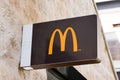 Bordeaux , Aquitaine / France - 09 18 2019 : McDonald Sign street and Trademark Logo Mac Donald Mc