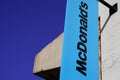 Bordeaux , Aquitaine / France - 10 11 2019 : McDonalds store logo sign in blue flag
