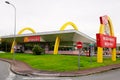 Bordeaux , Aquitaine / France - 11 25 2019 : McDonlads fast food vintage sixties store front chain of hamburger fast food