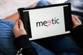 Bordeaux , Aquitaine / France - 11 25 2019 : meetic app sign logo on tablet woman hands dating page of web site application