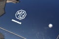 MG a 1600 mkII sports manufacturer logo brand and sign text badge on rear vintage