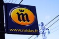 Bordeaux , Aquitaine / France - 11 13 2019 : Midas car station Service facility logo shop sign Automotive store garage Royalty Free Stock Photo