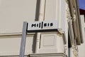 Milleis brand logo and text sign entrance of french branch of Barclays Bank office