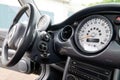 Bordeaux , Aquitaine / France - 07 07 2020 : mini cooper car dashboard steering wheels in sport interior design Royalty Free Stock Photo