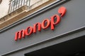 Bordeaux , Aquitaine / France - 10 30 2019 : monop logo Monoprix sign store supermarket facade shop street