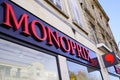 Bordeaux , Aquitaine / France - 11 13 2019 : Monoprix logo monop sign shop supermarket store facade