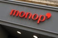 Bordeaux , Aquitaine / France - 10 28 2019 : Monoprix sign logo monop shop supermarket store facade in city french street center Royalty Free Stock Photo