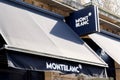 Montblanc shop logo and sign text of store boutique luxury brand