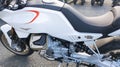 Moto Guzzi v100 Mandello logo brand and text sign motorcycle on white new modern fuel Royalty Free Stock Photo