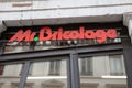 Mr Bricolage sign logo and text brand on entrance store building shop French retail