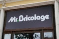 Mr Bricolage sign logo and text brand on store building shop French retail chain home