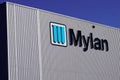 Bordeaux , Aquitaine / France - 10 17 2019 : mylan sign logo building global generic specialty pharmaceuticals factory company