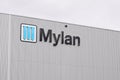 Bordeaux , Aquitaine / France - 10 02 2019 : mylan sign logo global generic and specialty pharmaceuticals company Royalty Free Stock Photo