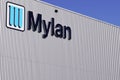 Bordeaux  , Aquitaine / France - 10 15 2019 : Mylan sign office factory pharmaceuticals company logo building Royalty Free Stock Photo