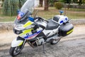 National Police french motorbike parked on the street with bmw motorcycle