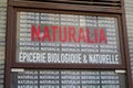 Naturalia brand logo and sign text facade french distribution chain specialized
