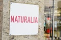 Naturalia brand logo and sign text French distribution chain specializing in products