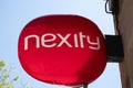 Nexity logo brand and text sign front entrance office French company real estate