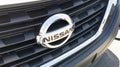 Nissan front logo text detail van car sign brand of japan multinational automobile