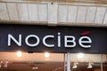 Nocibe logo brand and sign in front of store perfumery and beauty salon shop Royalty Free Stock Photo