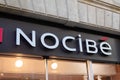 Nocibe logo and text sign in front of perfumery and beauty salon brand shop Royalty Free Stock Photo