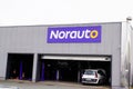 Norauto logo and sign front of station garage shop french store Automotive Repair and