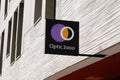 Optic 2000 logo and round sign text on facade store street brand Optician glasses