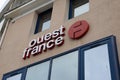 ouest france newspaper logo brand and text sign on redaction office building facade in Royalty Free Stock Photo