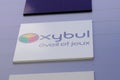 Oxybul eveil et jeux logo and text sign front of store for kids children baby toys