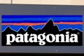 Patagonia logo text and sign brand panel facade store