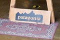 Patagonia logo text and sign brand panel interior store