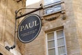 Paul sign text and logo of French bakery and takeaway pastry restaurant Royalty Free Stock Photo