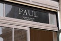 Paul text sign and brand logo front of french bakery boutique and fast food restaurant