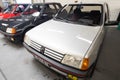 Peugeot 205 gti old timer retro ancient sport vintage car french parked in garage