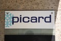Picard logo text and brand sign wall facade French store food company of frozen