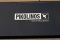 Pikolinos logo text and sign brand front of shoes store spanish footwear maker company