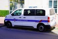 Police municipale french with stickers logo sign text on side van peugeot expert